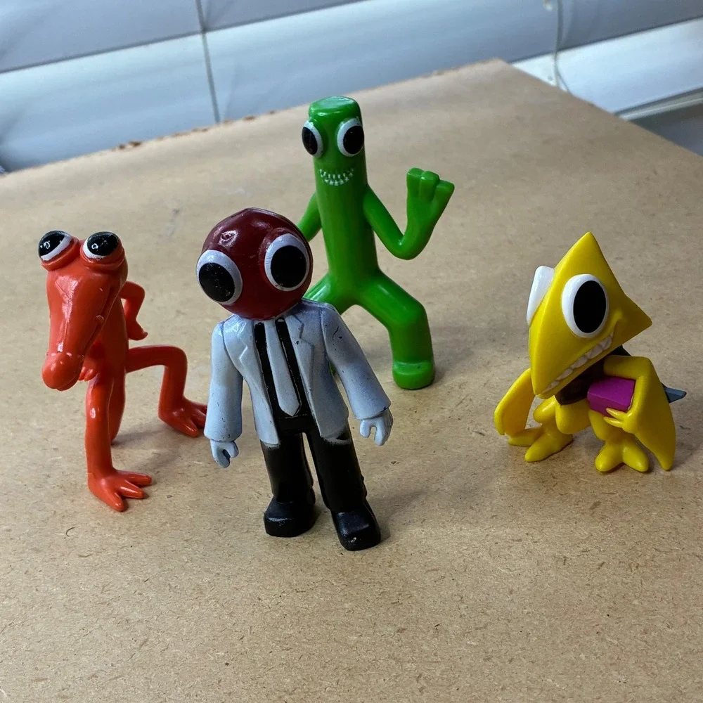 Rainbow Friends Figure Lot Green Orange Red Scientist‎ Yellow Mini Figures